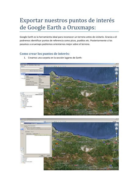 Manual de capas KML en OruxMaps. - escalada en Asturias