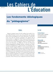 Les fondements idéologiques du « pédagogisme