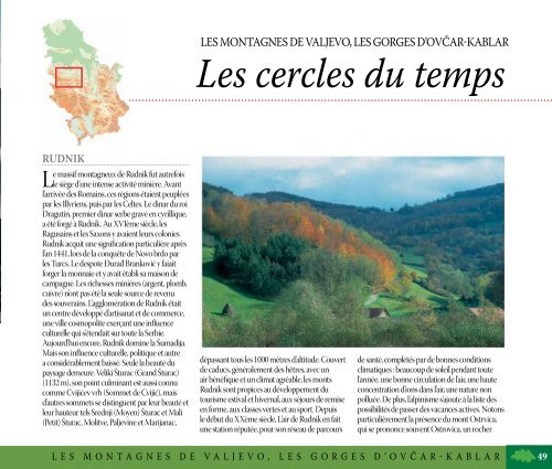 LA NATURE DE LA SERBIE - National Tourism Organisation of Serbia