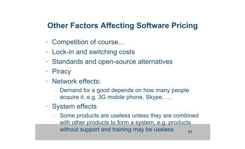 MTAT.03.244 Software Economics Lecture 9: Software Pricing