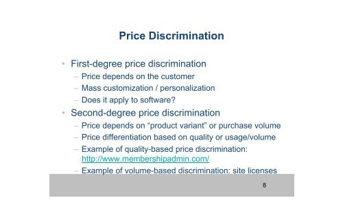 MTAT.03.244 Software Economics Lecture 9: Software Pricing