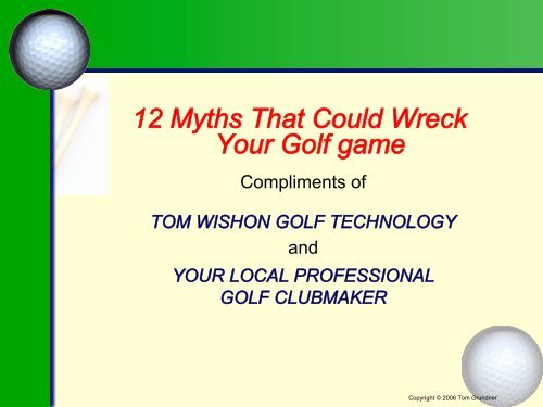 12 mythes qui pourraient ruiner votre partie de golf - 33 GOLF LAB