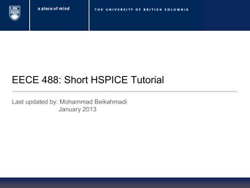 EECE 488: Short HSPICE Tutorial - Courses
