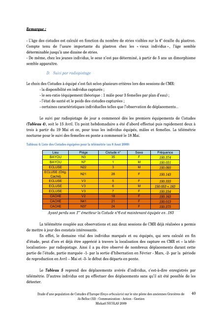 Etude d'une population de Cistude d'Europe - (CPIE) Pays Gersois