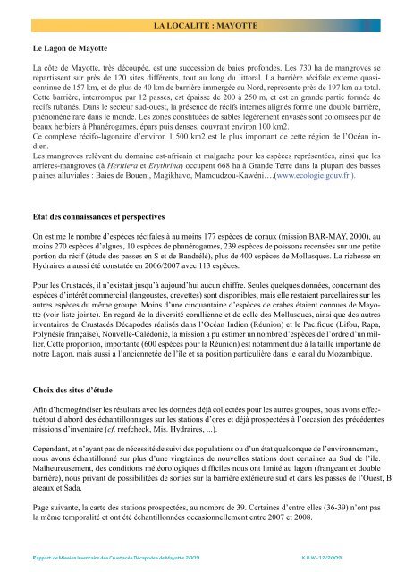 Bouchard et al., 2009 - pp. 1-48 (2.4 Mo) - Crustacés de Mayotte