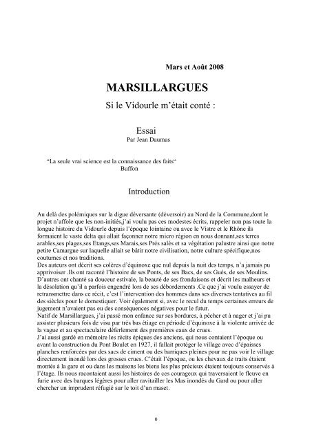 MARSILLARGUES - Le blog de Jean Daumas dit Lamatte