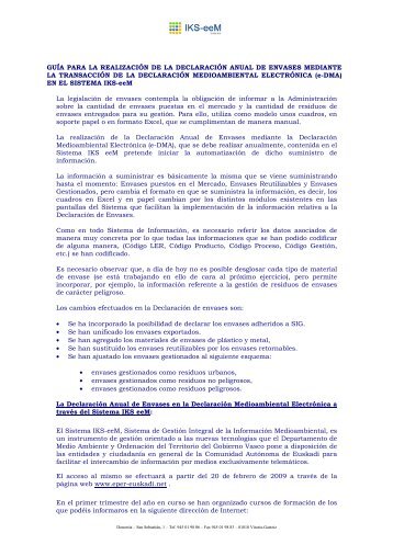 Guía básica IKS eeM Declaración de Envases - EPER-Euskadi