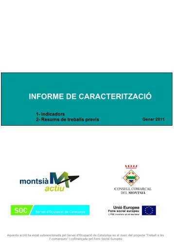 INFORME DE CARACTERITZACIÓ - Montsià Actiu