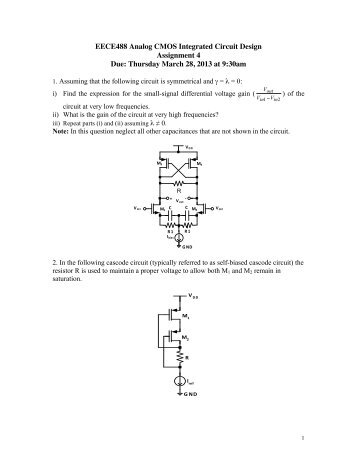 Assignment 4 Due: Thursday March 28, 2013 at 9:30am - Courses