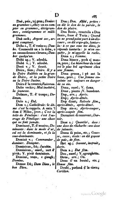 Dictionnaire portatif piémontais-français suivi d'un ... - Piemunteis.it