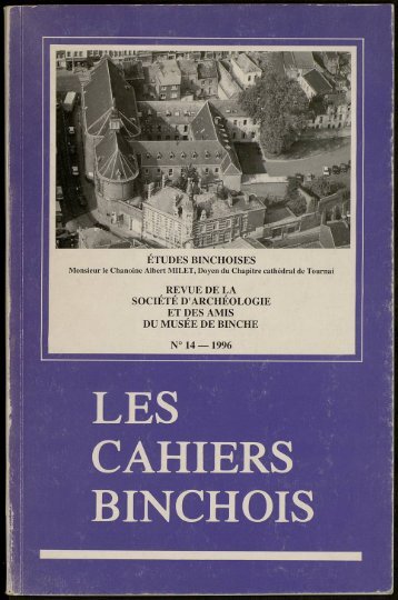 etudes binchoises revue de la société d'archéologie et des amis du ...