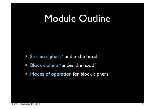 Symmetric Cryptography - Courses