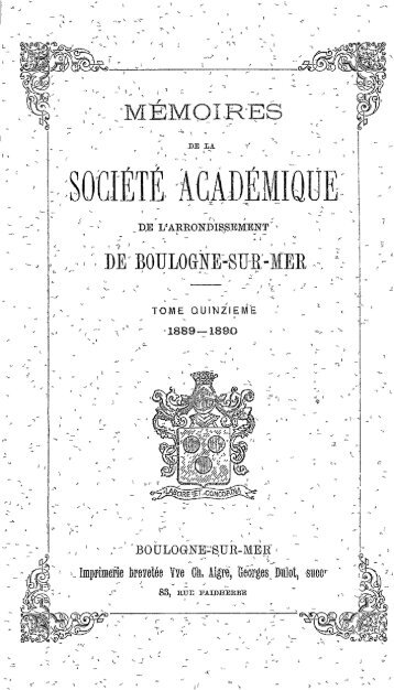 1889-1890 Tome 15 - Ouvrages anciens sur Saint-Omer (Pas-de ...