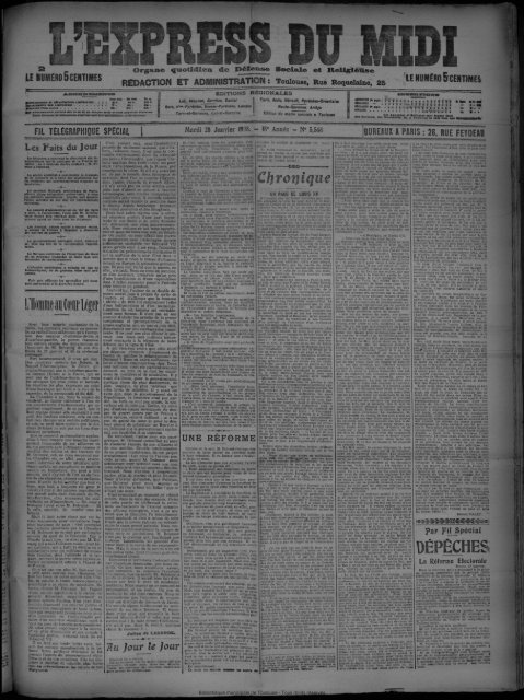 28 Janvier 1908 - Bibliothèque de Toulouse