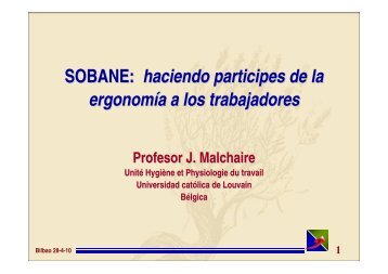 SOBANE: haciendo participes de la ergonomía a los trabajadores