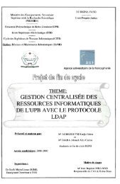 Gestion centralisée des ressources informatiques de l'UPB avec le ...