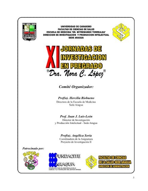 XI Jornadas de Investigación en Pregrado - FCS Aragua ...