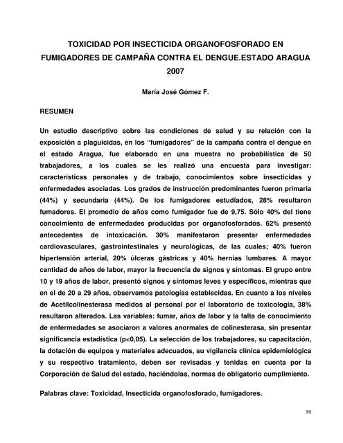 XI Jornadas de Investigación en Pregrado - FCS Aragua ...