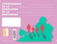 CONNAISSANCE DE LA POPULATION DE LA MONTÉRÉGIE 1 .;.3?0