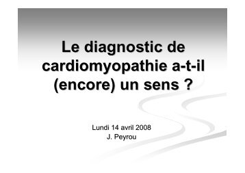 cardiomyopathies