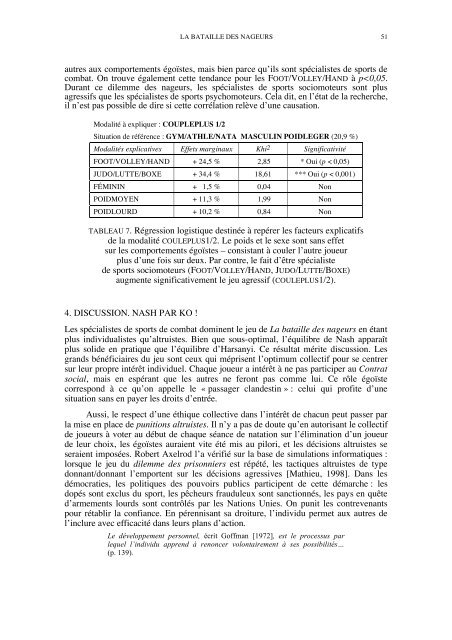 LA BATAILLE DES NAGEURS - Mathématiques et sciences ...