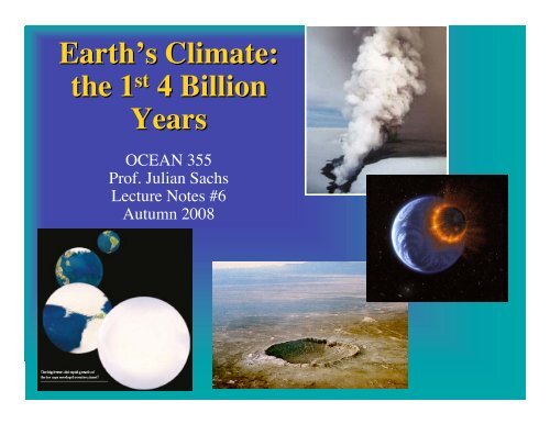 Earth's Climate: the 1st 4 Billion Years