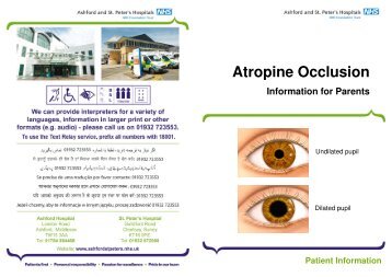 Atropine Occlusion.pdf - Ashford and St. Peter's Hospitals NHS Trust