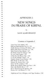 NEW SONGS IN PRAISE OF KIRPAL