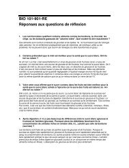 Réponses aux questions de réflexion du guide d'étude