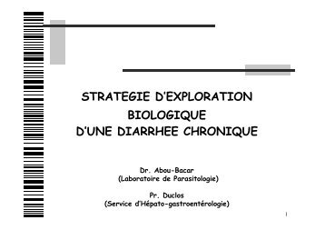 Stratégie d'exploration biologique dune diarrhée ... - U-strasbg