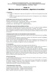 Fiche 11 Nutrition animale et humaine : digestion et ... - Vailhan