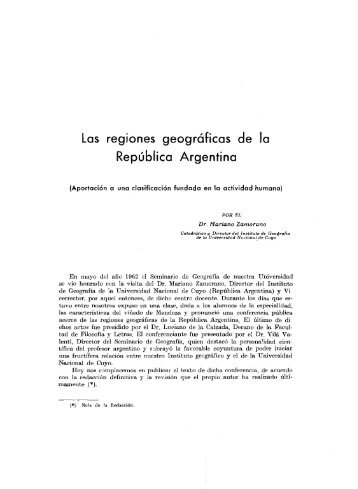 Las regiones geográficas de la República Argentina - Digitum ...