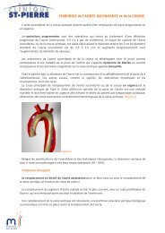 CHIRURGIE de l'AORTE ASCENDANTE et de la CROSSE