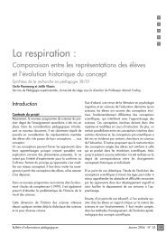 La respiration : Comparaison entre les représentations ... - Restode