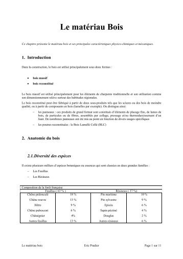 Le matériau Bois - Académie de Nancy-Metz