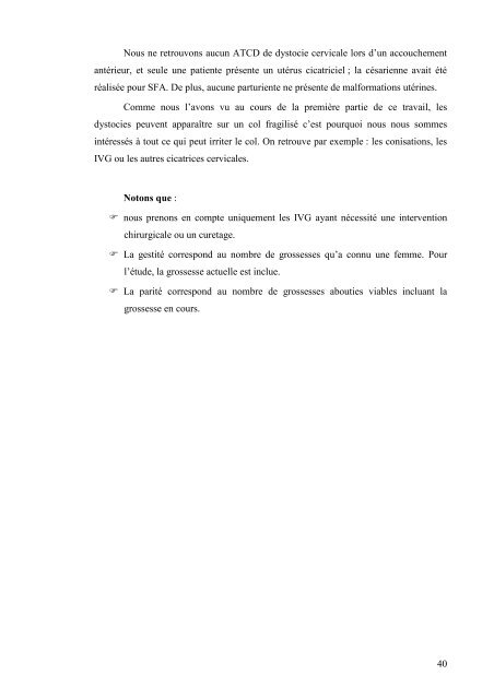 La dystocie cervicale et la stagnation de la dilatation