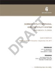 summary utility appraisal electric utility system - City of Vero Beach