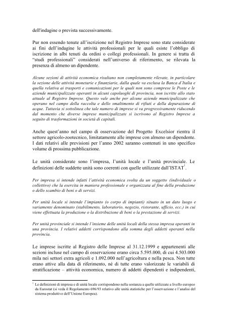 INTRODUZIONE 1. Il Progetto Excelsior Il Sistema Informativo ...