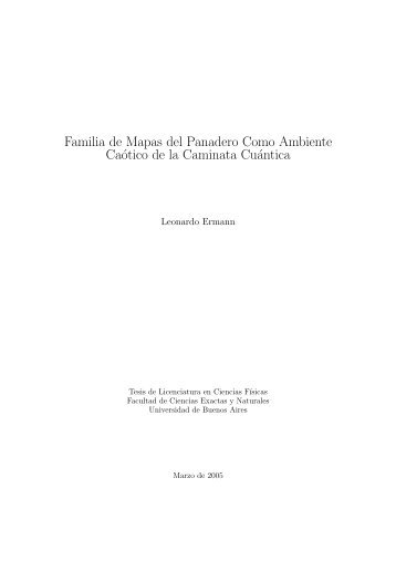 Familia de Mapas del Panadero Como Ambiente Caótico de la ...