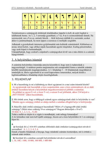 0713.modul Racionális számok - Sulinet