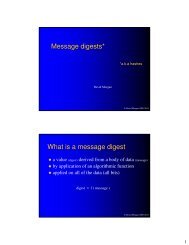 Message digests* What is a message digest