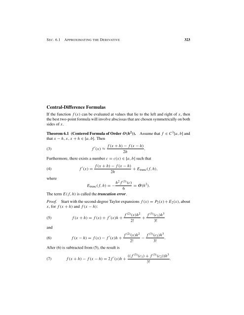 central-difference-formulas