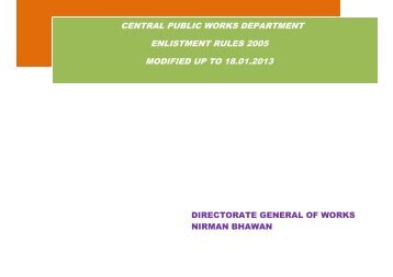 Enlistment Rule 2013. - CPWD