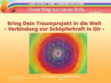 Verbindung zur Schöpferkraft in Dir - CreationXP