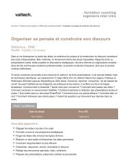 Organiser sa pensée et construire son discours - Valtech Training