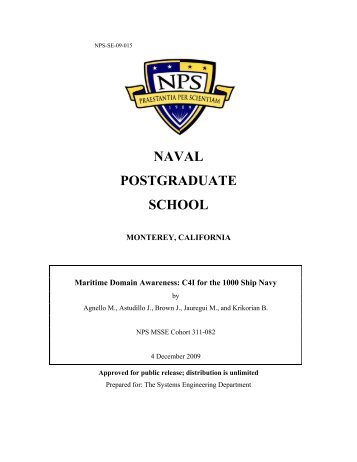NAVAL POSTGRADUATE SCHOOL - NPS Publications - Naval ...
