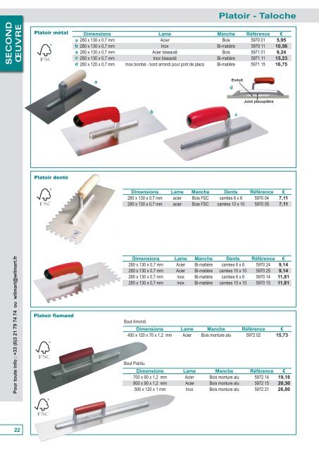 Téléchargez notre Catalogue 2013 Nouveaux tarifs ... - WILMART