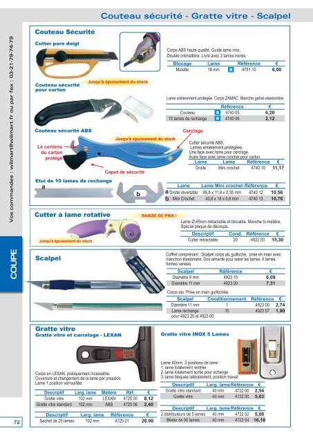 Téléchargez notre Catalogue 2013 Nouveaux tarifs ... - WILMART