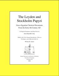 The Leyden and Stockholm Papyri - University of Cincinnati