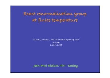 Exact renormalization group at finite temperature